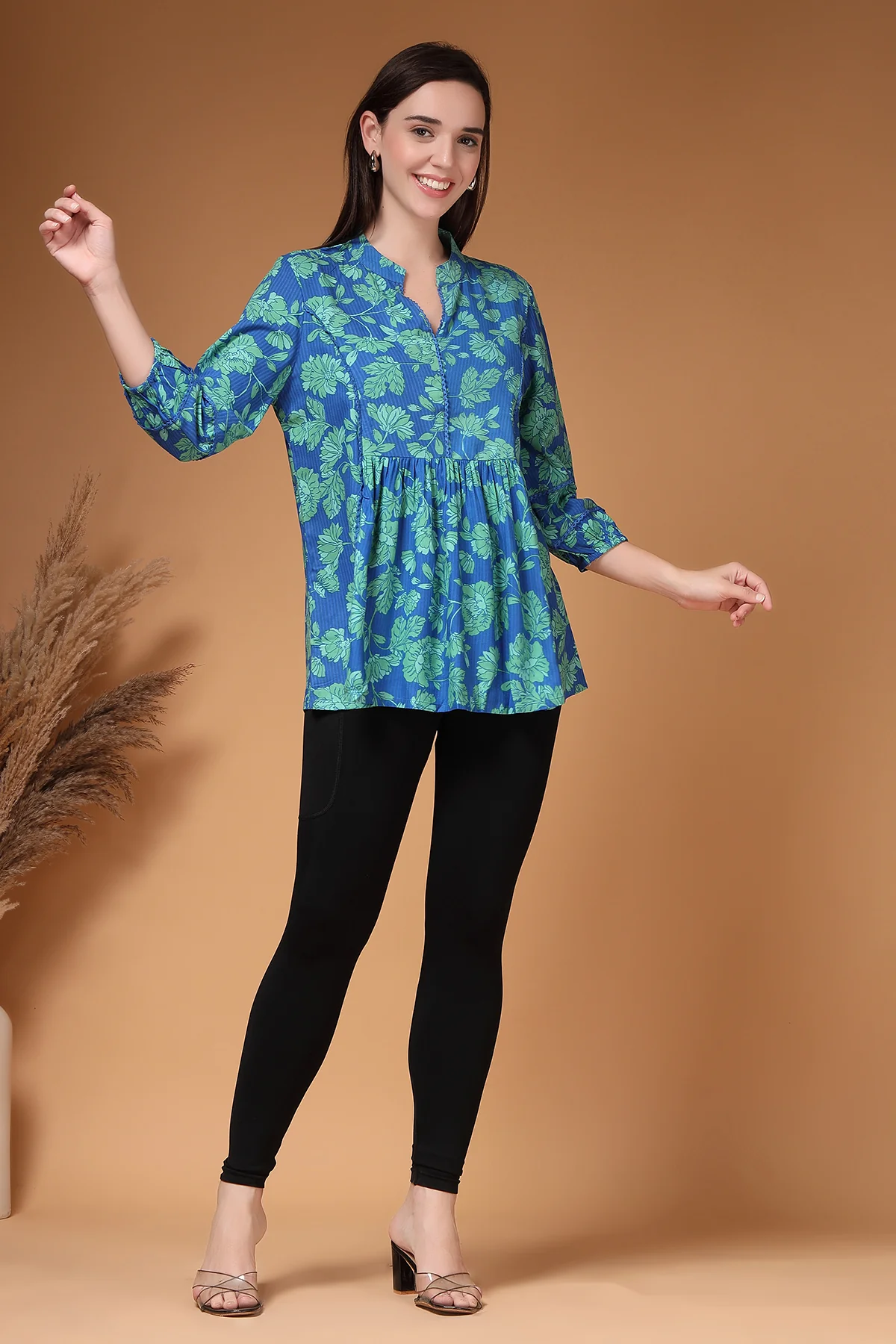 All Over Printed Maternity & Nursing Top with Feeding Zips - Image 5