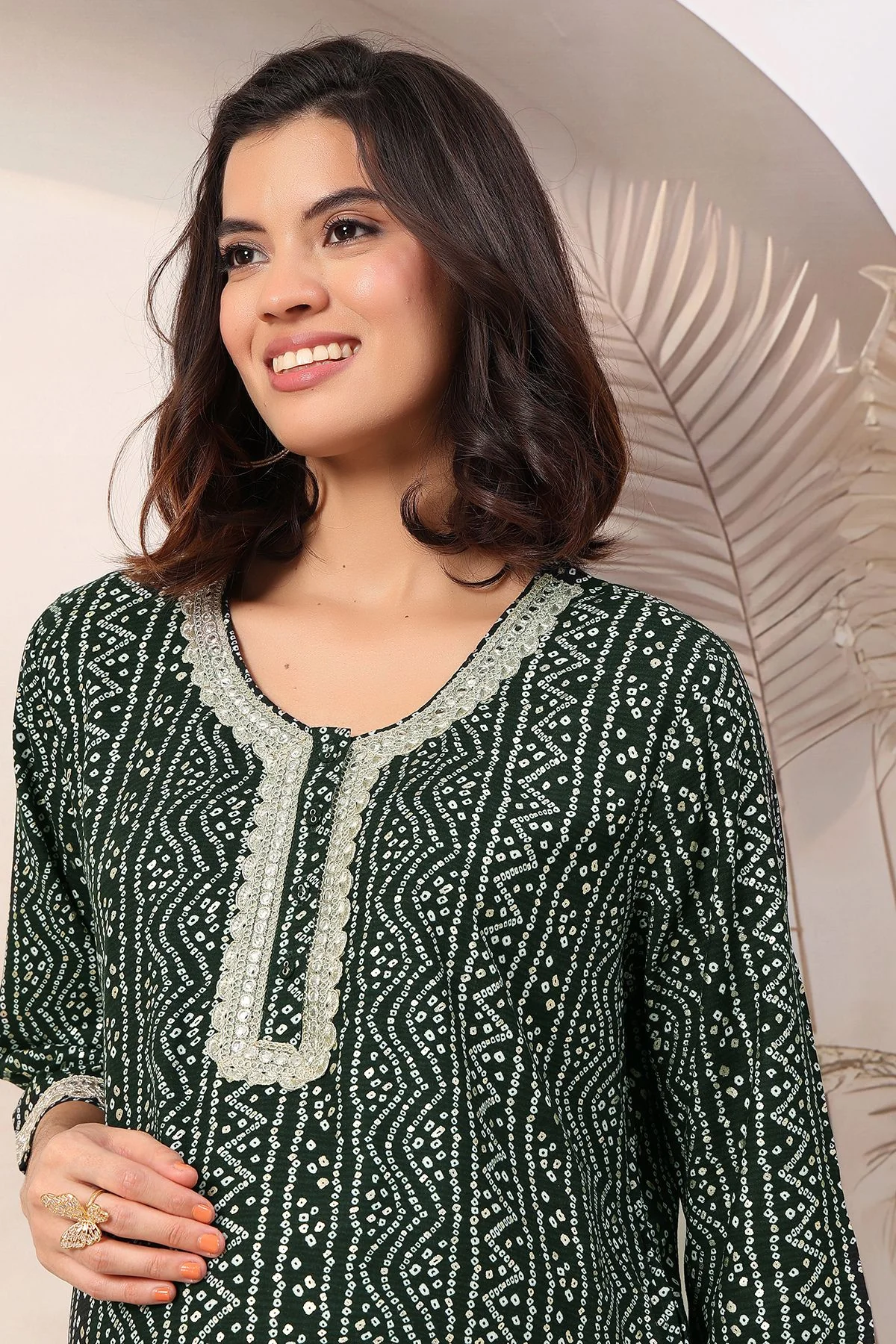 Bottle Green Elegant Essence Zipless Feeding Maternity Top - Image 7