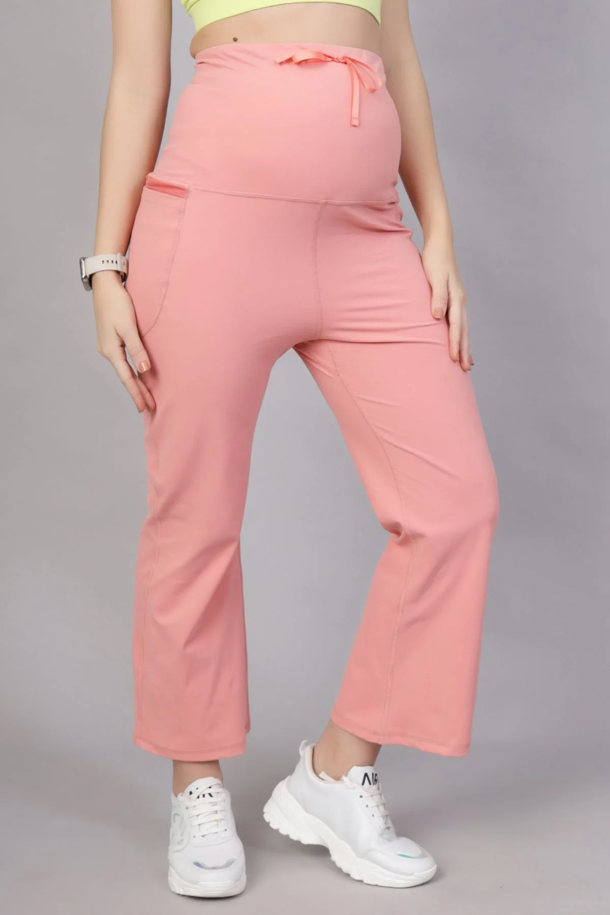 Full Bump-Coverage Carrot Flair Maternity Pants - Image 6
