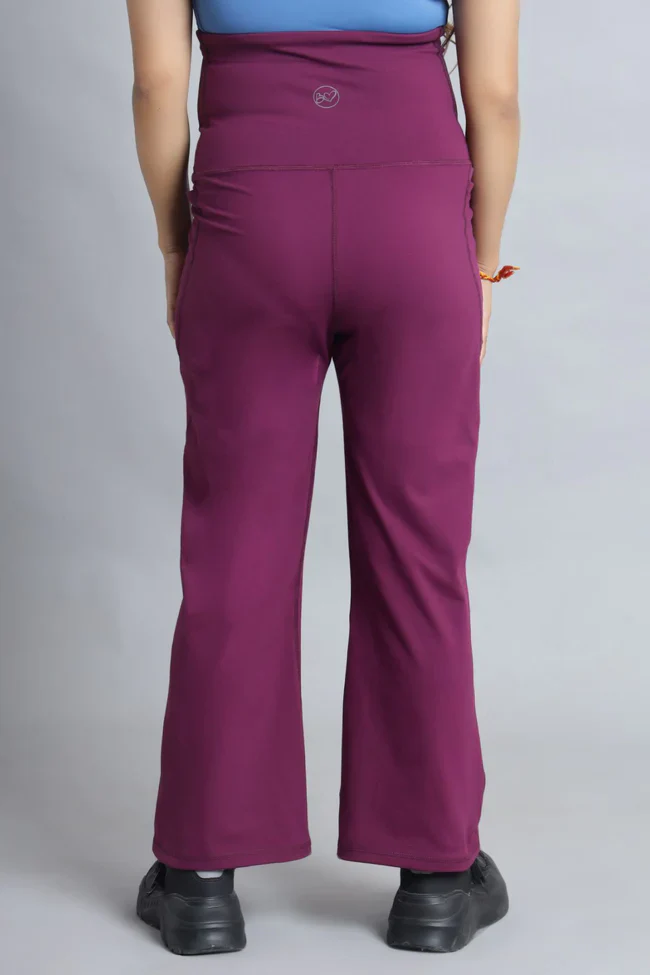 Full Bump-Coverage Wine Flair Maternity Pants - Image 5