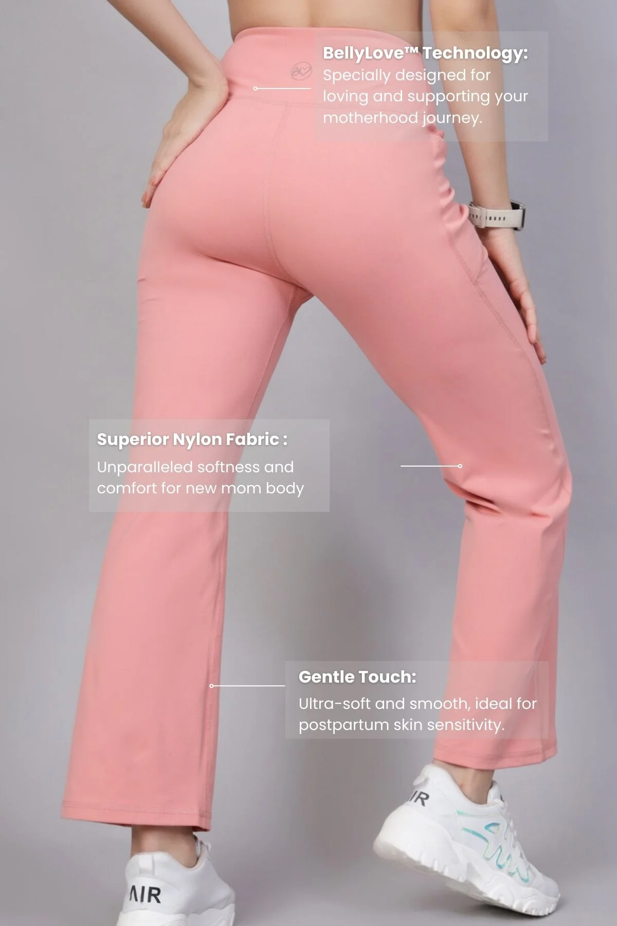 High Waisted Gentle Compression Carrot Postpartum Pants - Image 3