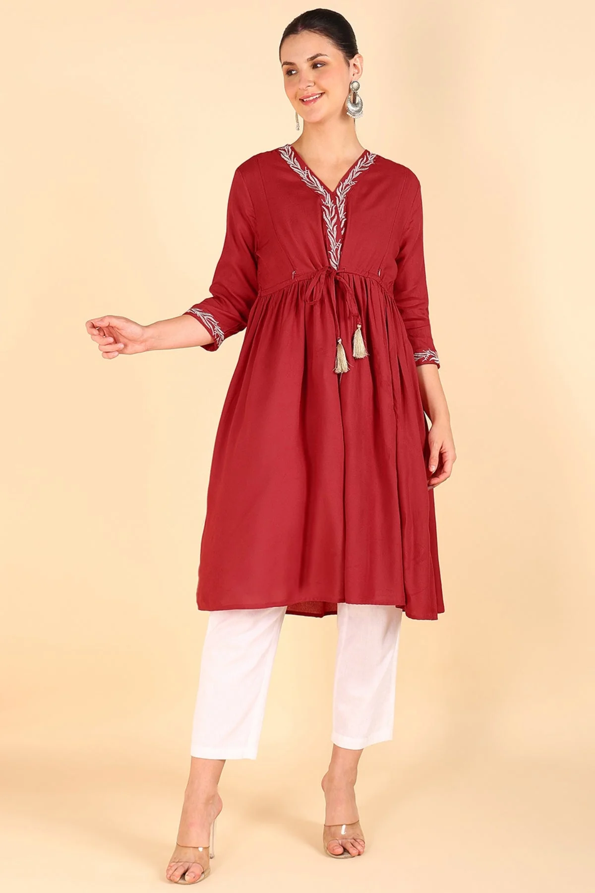 Fuchsia Maternity Feeding Kurti - Image 13