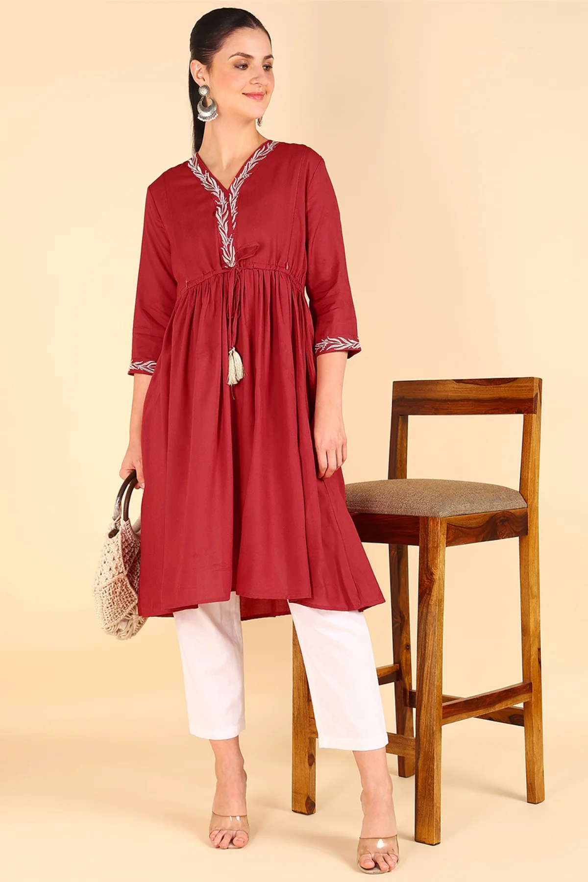Fuchsia Maternity Feeding Kurti - Image 8