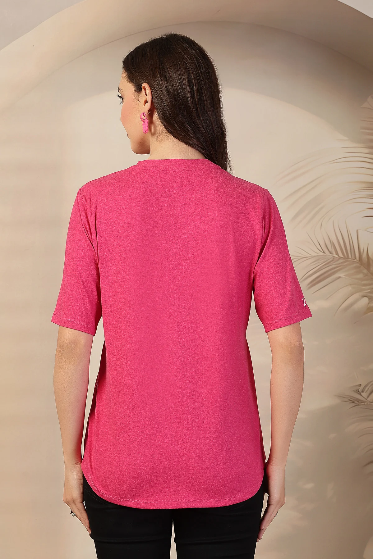 Fuchsia Zipless Feeding Maternity Top - Image 5