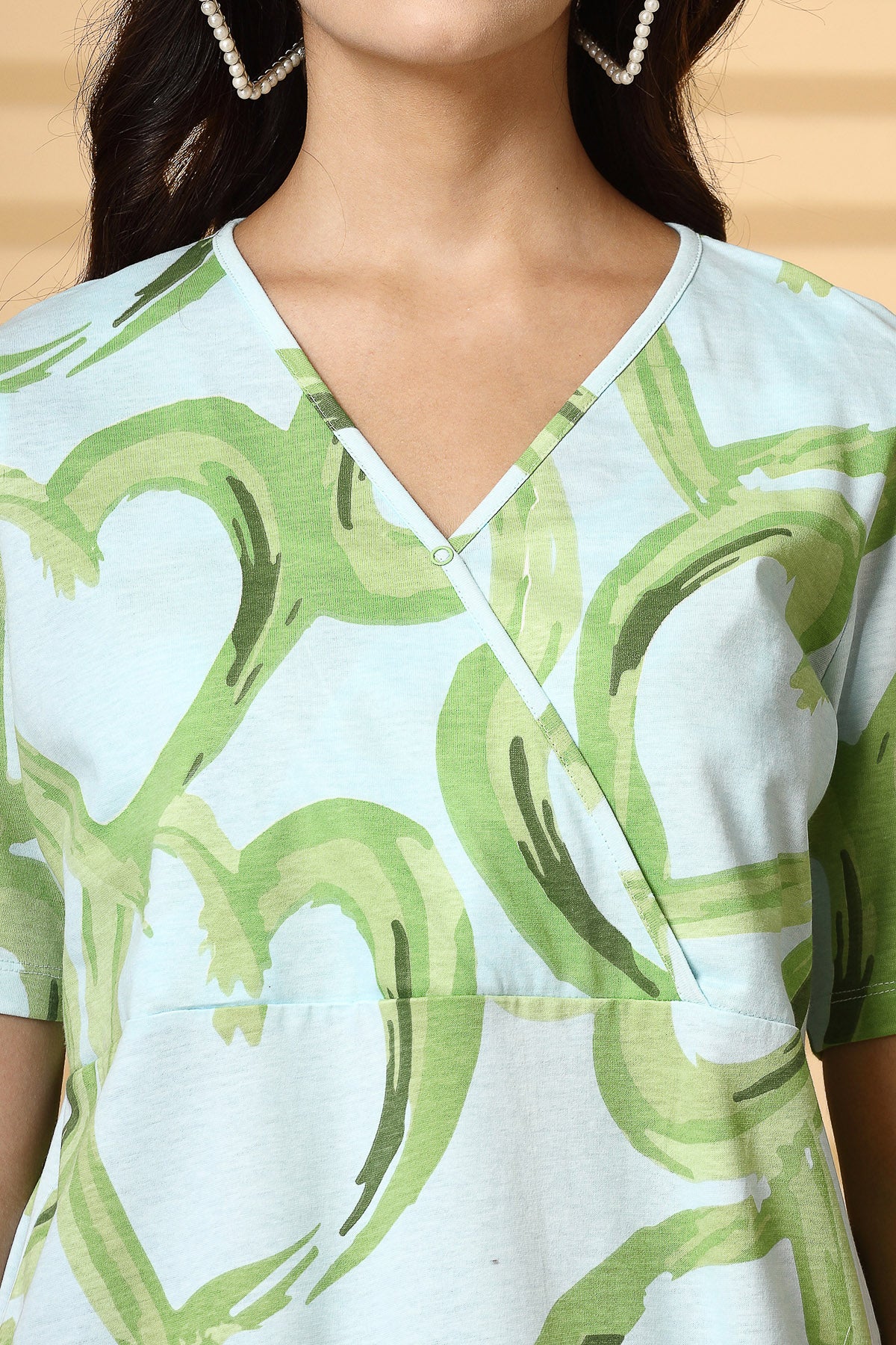 Minty Fresh Maternity Zipless Feeding Top - Image 6