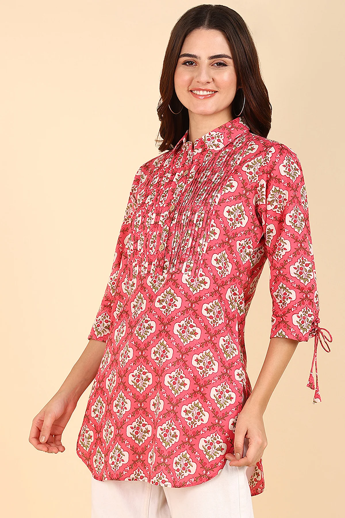Multicolor 100% Cotton Zipless Maternity Kurti Top - Image 5