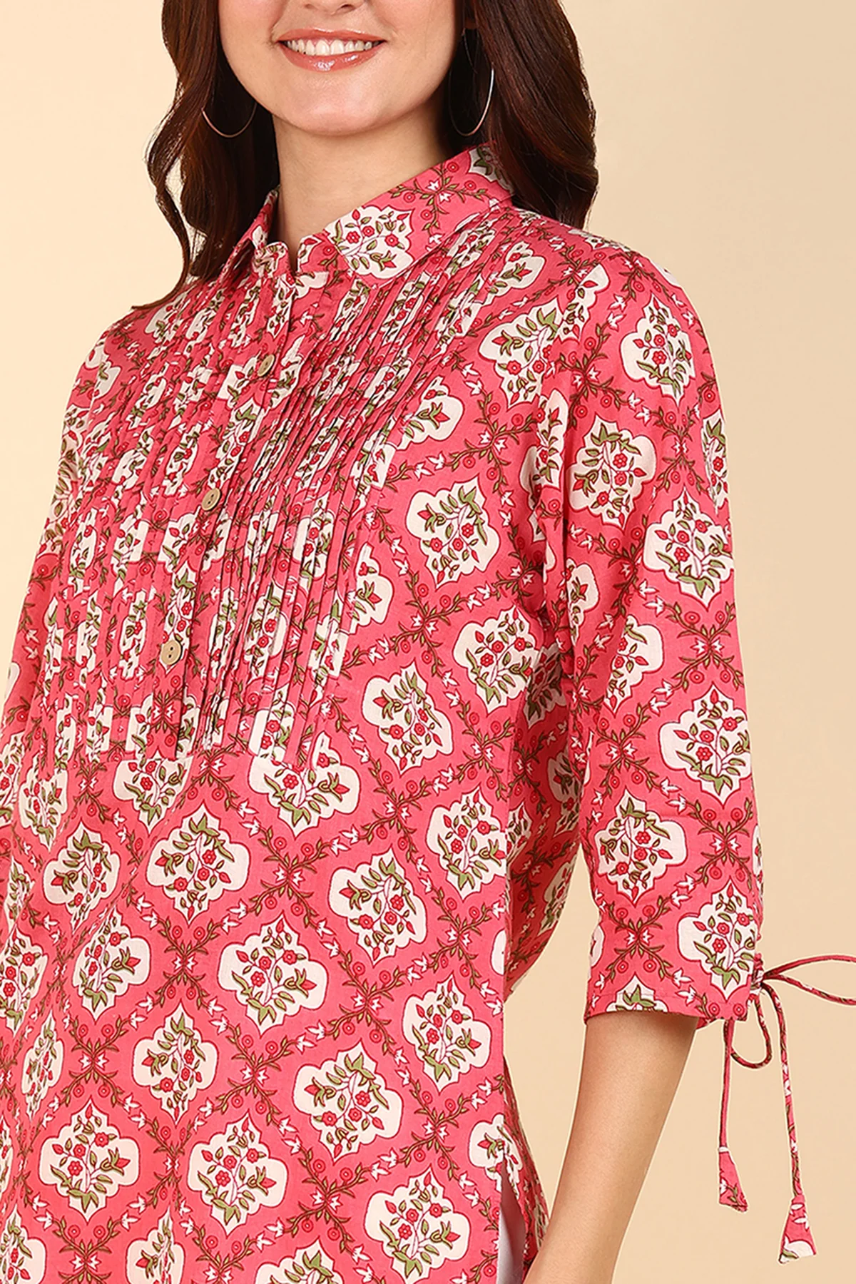 Multicolor 100% Cotton Zipless Maternity Kurti Top - Image 6