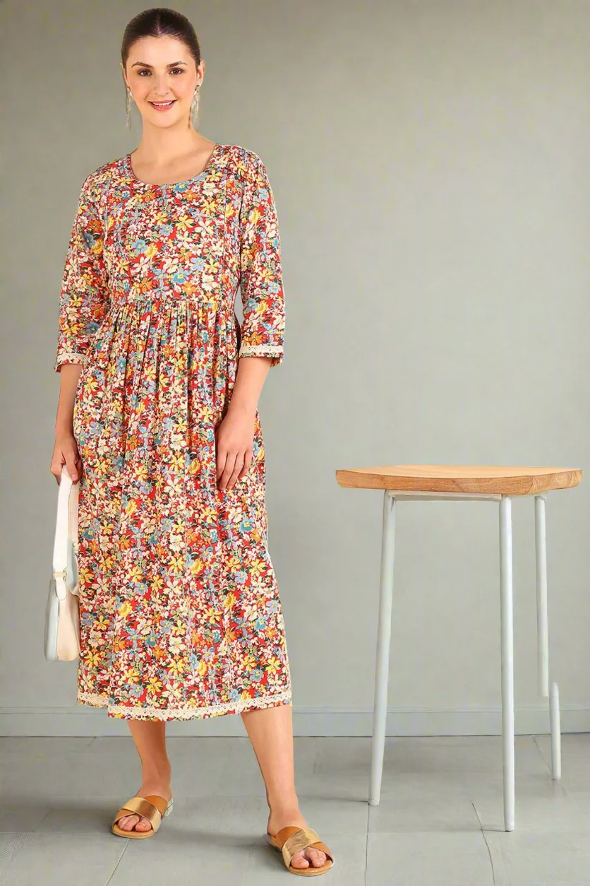 Bloom Anarkali Feeding Kurti - Image 5