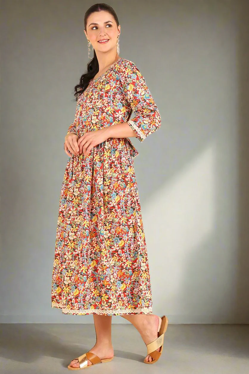 Bloom Anarkali Feeding Kurti - Image 7
