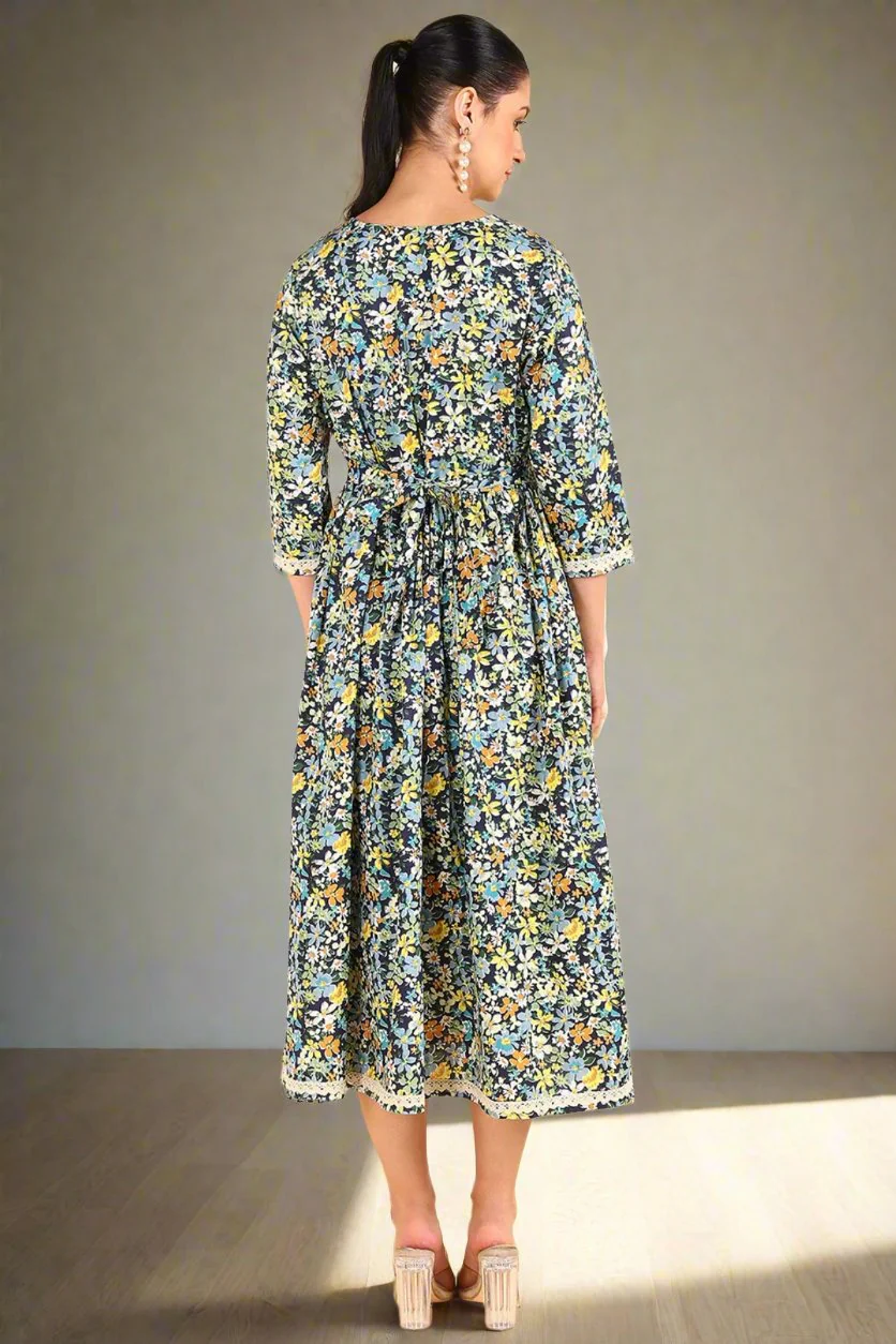 Teal Anarkali Feeding Kurti - Image 4