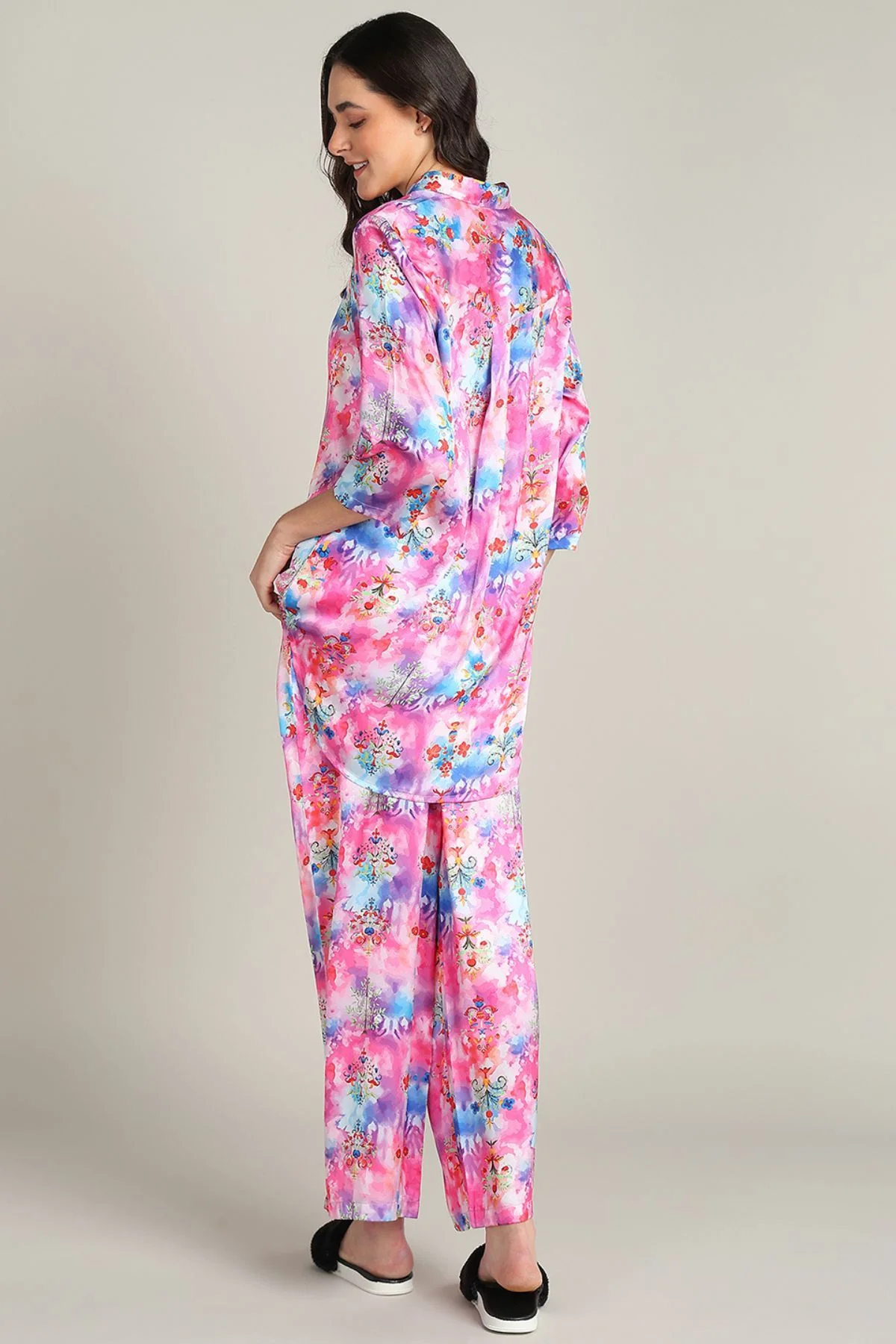 Pink Maternity Co-ord Set with Zipless Feeding - Image 4