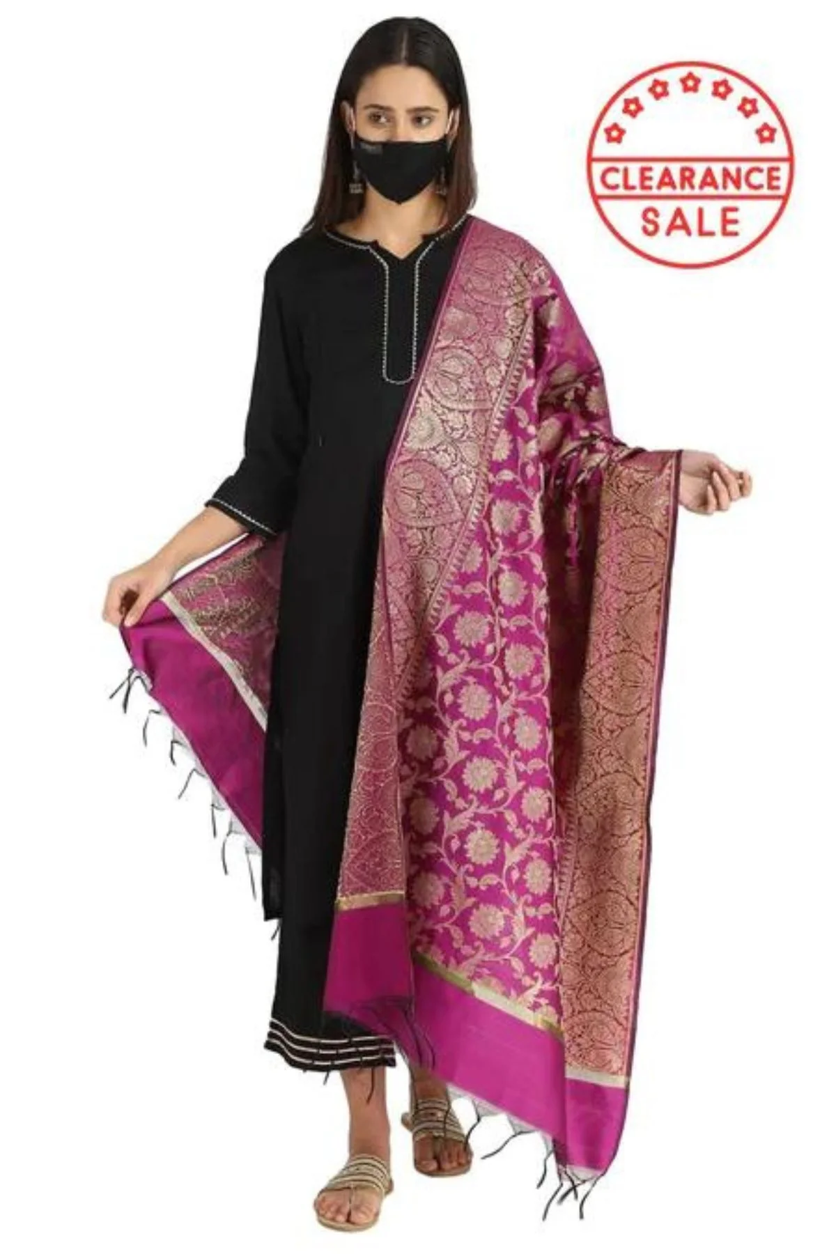 Purple Banarasi Dupatta - Image 3