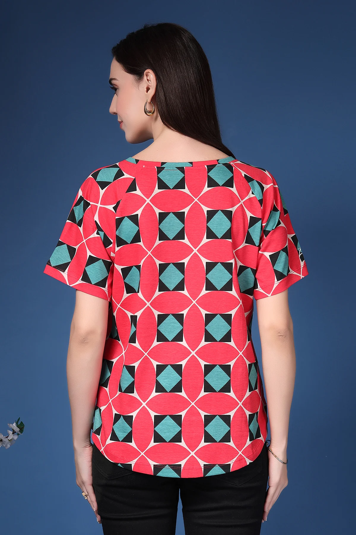 Red Maternity Feeding Top (Side Zip) - Image 3