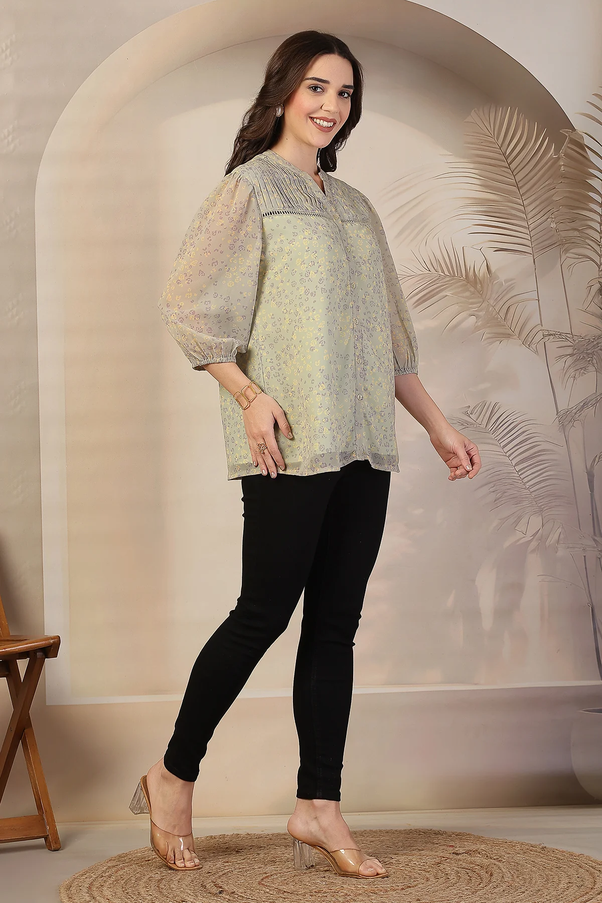 Sage Meadow Zipless Maternity Feeding Top - Matcha - Image 12