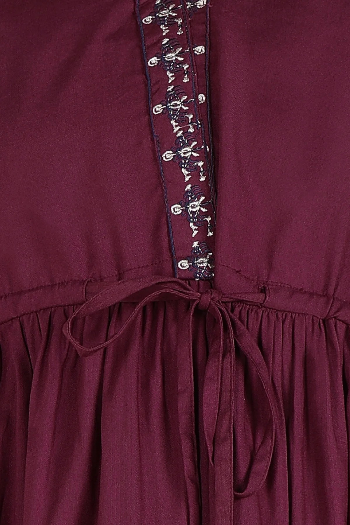 Wine Red Maternity Feeding Kurti - Image 7